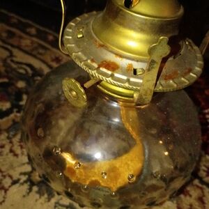 Antique Elegant Brass and Glass Lantern